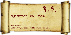 Nyisztor Volfram névjegykártya